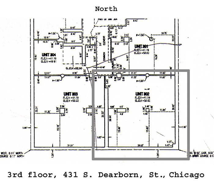 3rd Floor Floor Plan, Manhattan Building, 431 S. Dearborn